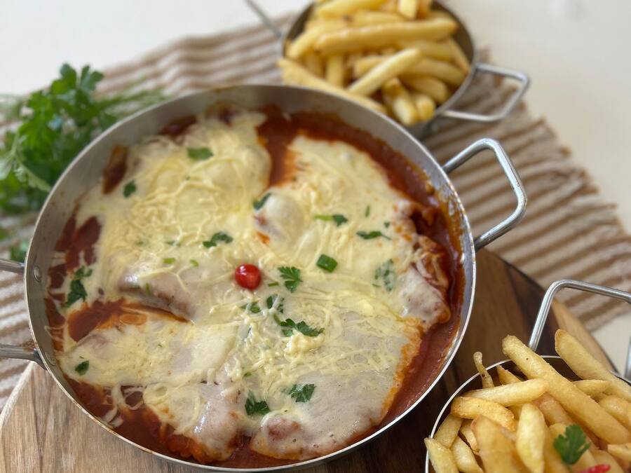 Marmitex Contra filé parmegiana